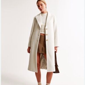 Elegant White Long Coat